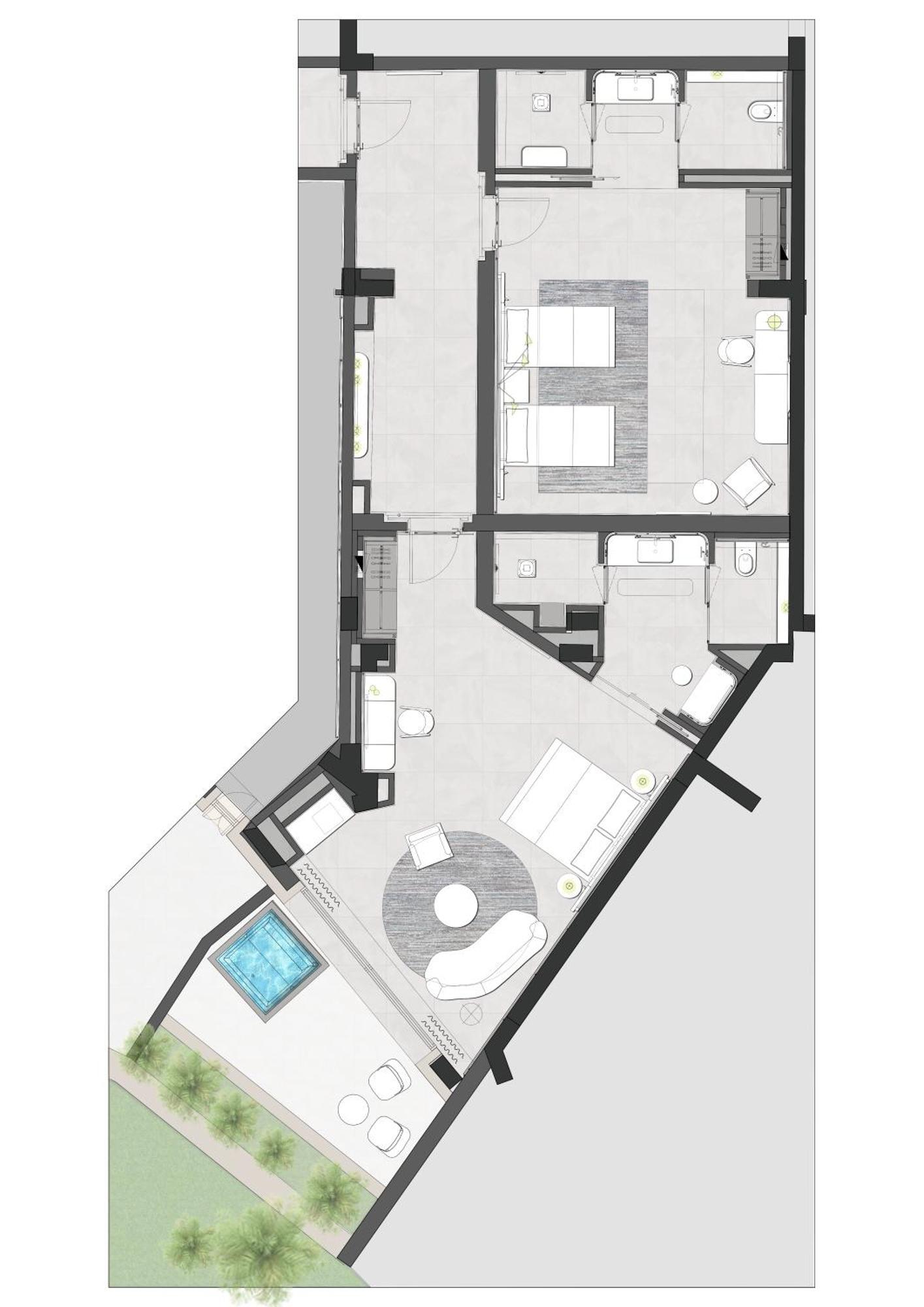 DELTA Two Bedroom Suite Outdoor Hot Tub Garden View