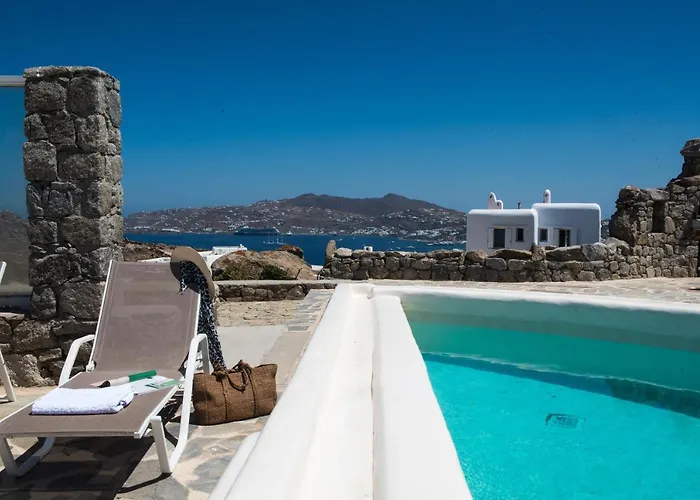 Elegant Villa With Ocean Views 2 Shared Pools Mykonos Town