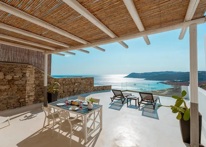Panoramic Aegean Residence At Elia Beach Mykonos - Private & Exclusive