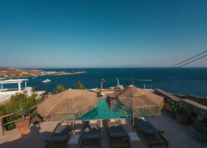 Nomade Villa 4 BD in Psarou Platys Gialos  che accetta animali