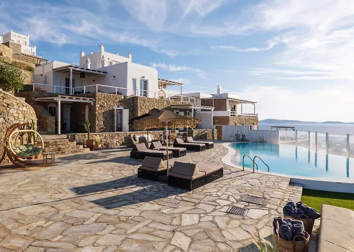 Cosset Villa Mykonos With Pool, Sea View & Sunset - By One Villas Ornos 