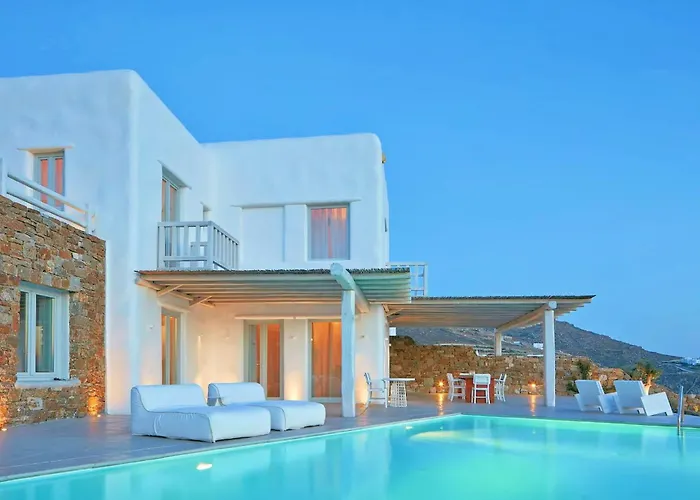 Villa Houlakia Azure Mykonos Sea Views Private Pool Near Mykonos Town Fanari 